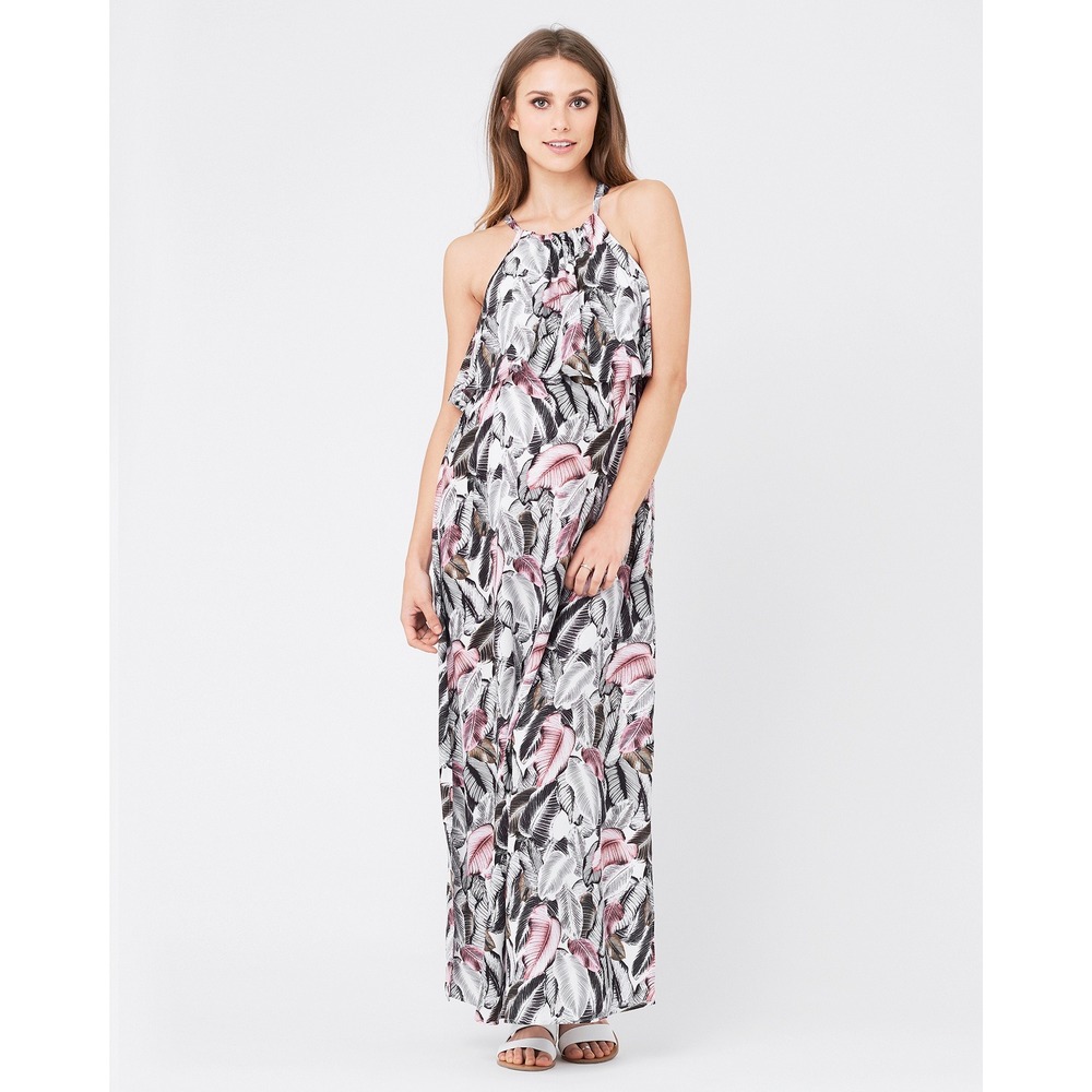 Ripe Maternity Maxi Womens Large Kresna Halter Nursing Dress